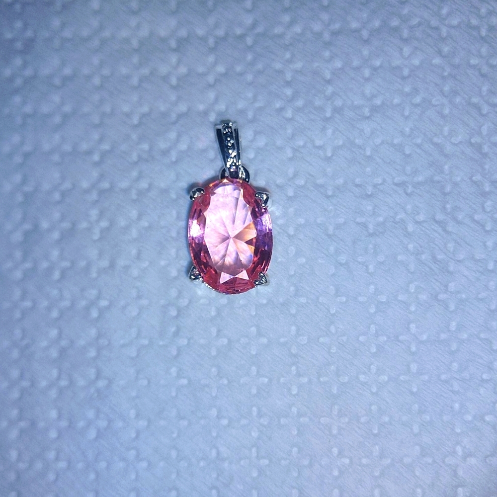 Pink topaz pendant